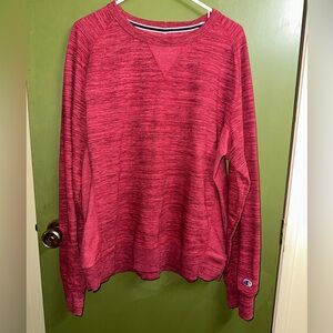 Champion Heathered Red Crew Neck Sweatshirt